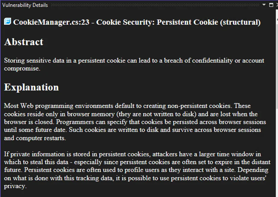 Zafiyet Detayları: Security Assistant Bulguları